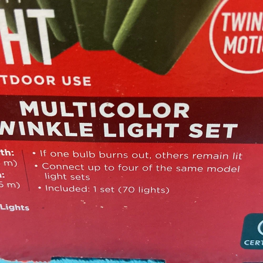 Multicolor Twinkle Light Set - 70ct.